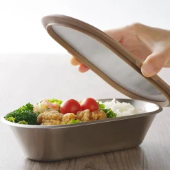 Online Japanese Brown Rim Stainless Steel Lunch Box, 21x11cm Tableware Brands|Japanese Ingredients