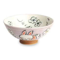 Outlet Japanese Kawaii Pink Rabbit Rice Bowl, 14cm Japanese Ingredients|Crockery & Dinnerware