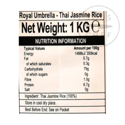 Jasmine Rice Thai Hom Mali, 1kg Southeast Asian Ingredients|Pasta, Rice & Beans