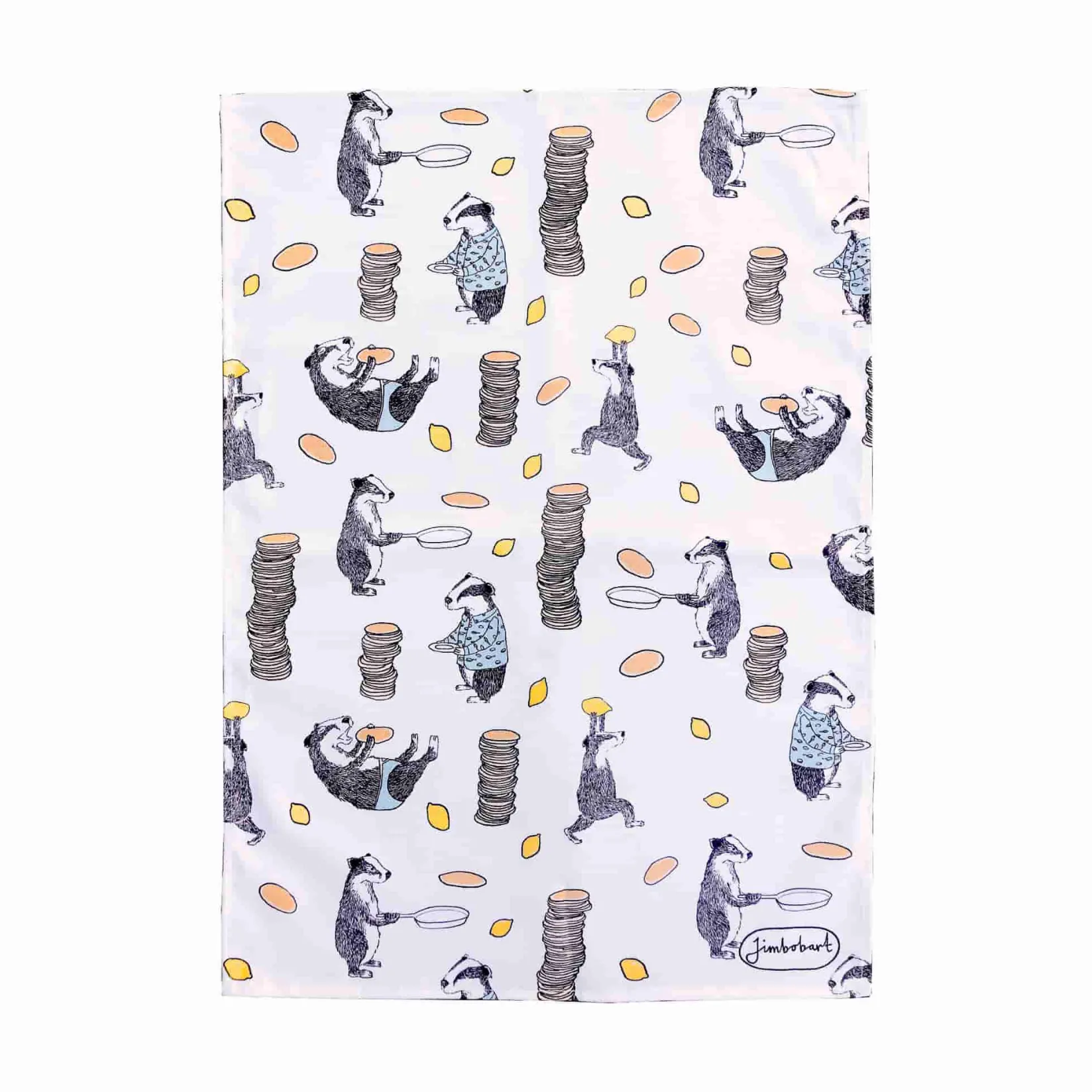 Clearance Badger Pancakes Tea Towel Kitchen Textiles & Clothing