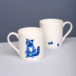 Blue Raccoon with Cupcakes Mug, 300ml Crockery & Dinnerware|Tableware Brands