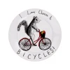 Clearance I Love Cheese & Bicycles Side Plate, 20cm Tableware Brands|Made In The Uk