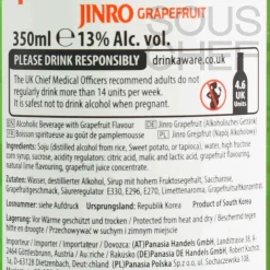 Hot Chamisul Grapefruit Soju 13V, 350ml Ingredients Brands|Drinks