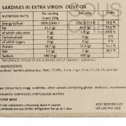 Discount Sardines in Extra Virgin Olive Oil, 120g Ingredients Brands|Tinned Fish & Seafood