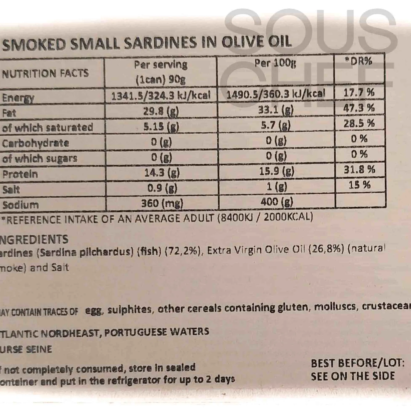 Clearance Small Smoked Sardines in Extra Virgin Olive Oil, 90g Ingredients Brands|Tinned Fish & Seafood