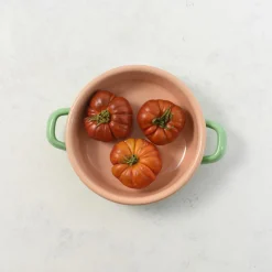 Kapka x Sous Chef Colourblock Enamel Frying Pan, 16cm, Green & Pink Baking Supplies & Equipment