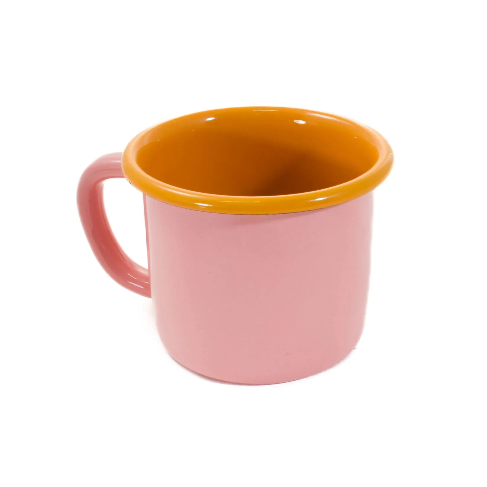 Hot Kapka x Sous Chef Colourblock Enamel Mug, Pink & Yellow, 350ml Crockery & Dinnerware|Tableware Brands