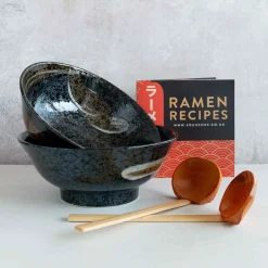 Best Karasuba-Iro Ramen Bowl Set Japanese Ingredients|Japanese Tableware