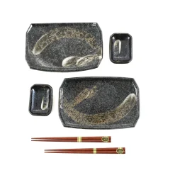 Discount Karasuba-Iro Sushi Serving Set Tableware Brands|Japanese Ingredients