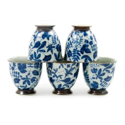 Kashiwa Blue Japanese Teacup Set Tableware Brands|Japanese Ingredients