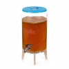 Discount Blue Kombucha Glass Fermenter with Spigot and Wooden Stand, 7L Pickling, Preserving & Fermenting Jars