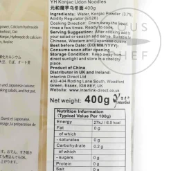 Best Konjac Udon Noodles, 400g Ingredients Brands