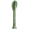 Klikk Pocket Stacking Cutlery Set, Green Picnicware|Cutlery