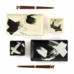 Discount Kuro To Shiro Sushi Serving Set Japanese Ingredients|Serveware