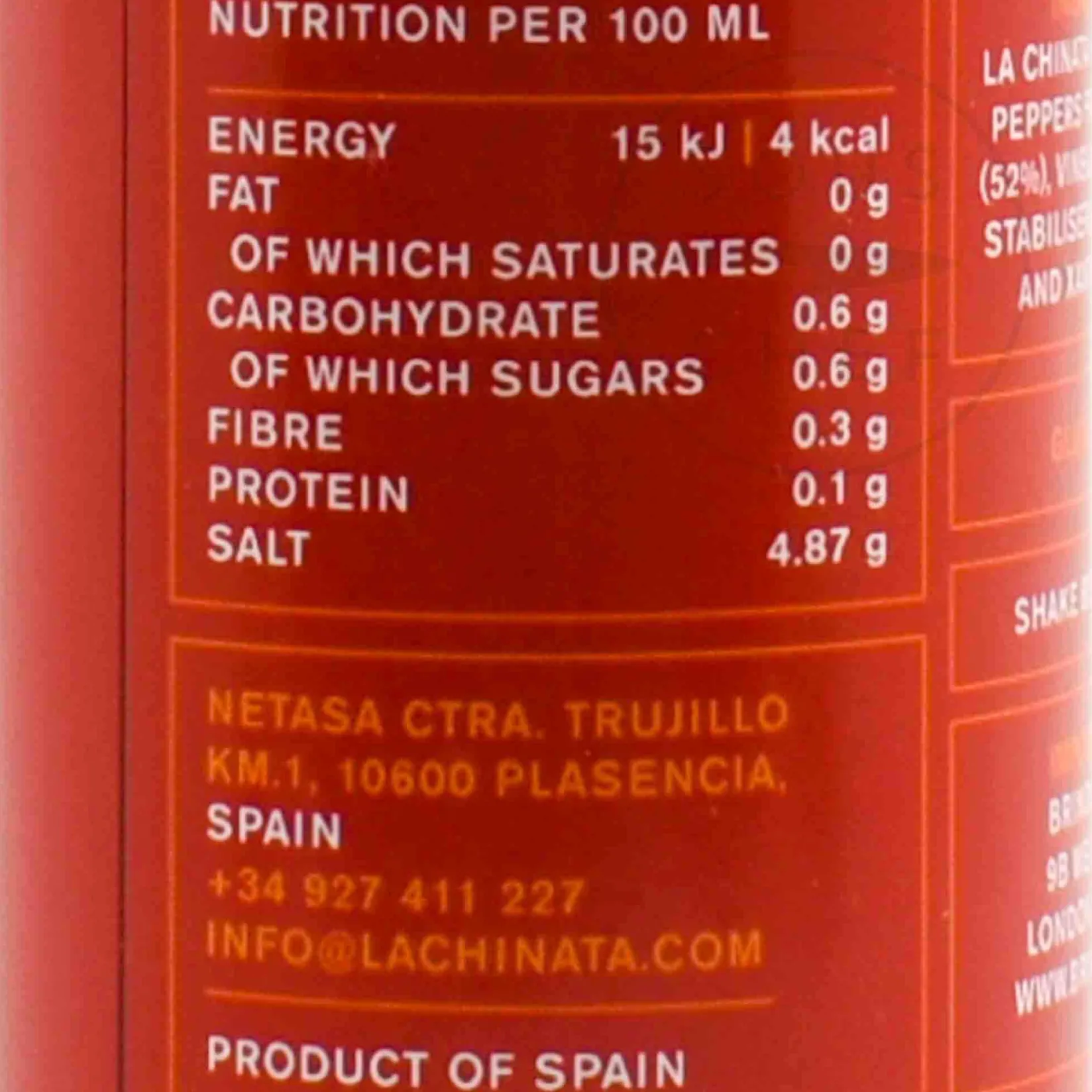 Online Smoked Hot Sauce, 100ml Ingredients Brands|Spanish Ingredients