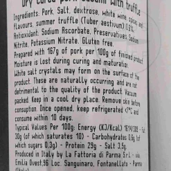 New Strolghino Salami with Truffles, 140g Ingredients Brands|Italian Ingredients