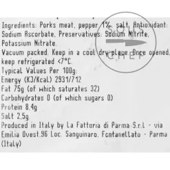 Outlet Trancetti di Guanciale, 220g Italian Ingredients|Snacks