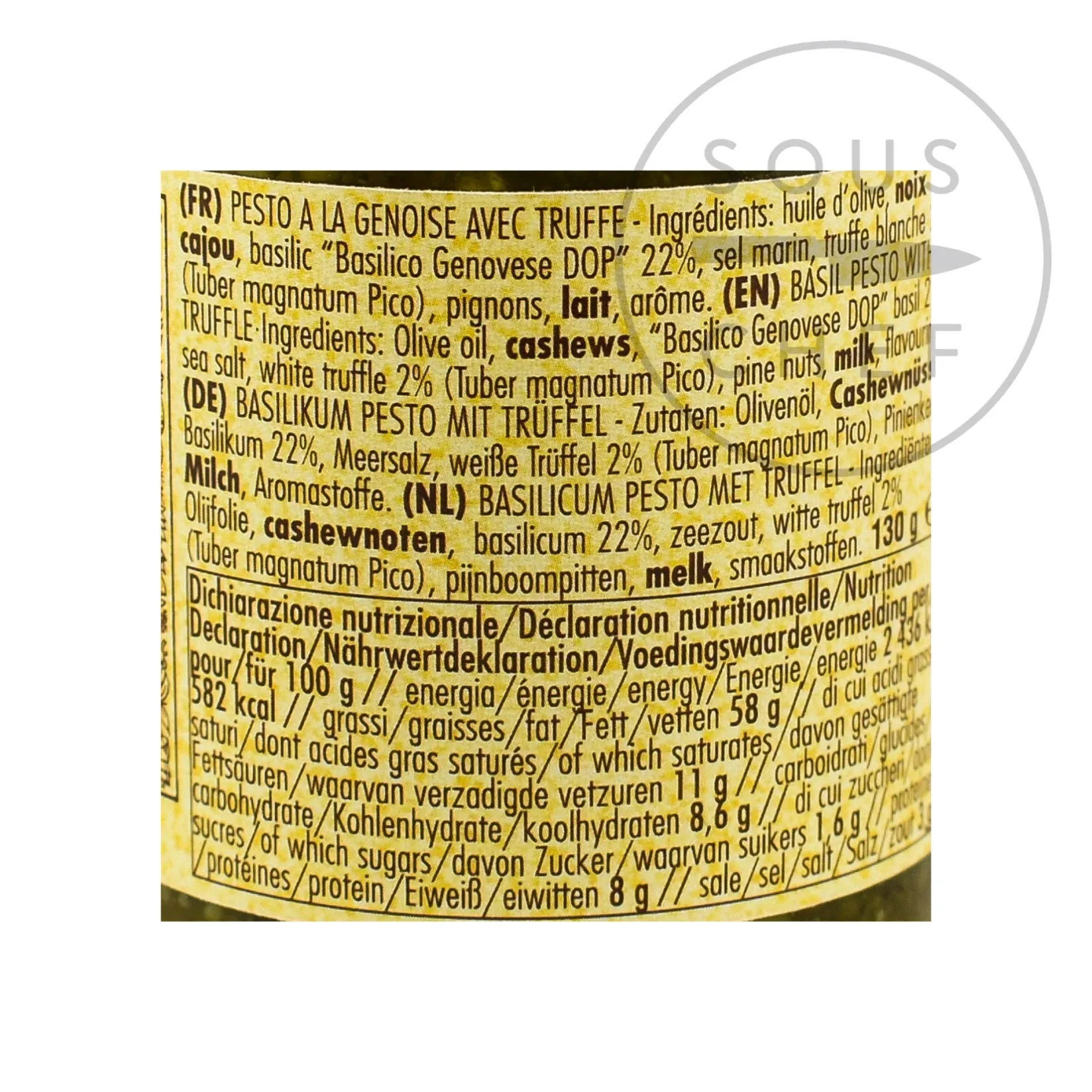 Best Basil Pesto With Truffle, 130g Ingredients Brands|Italian Ingredients