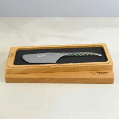 New Turquoise Hard Cheese Knife, Striped Wood Kitchen Knives