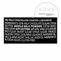 Liquorice A - Chocolate Coated Liquorice Ingredients Brands|Chocolate & Sweets