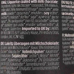 Organic Slow Crafted Chocolate Liquorice, 265g Ingredients Brands|Chocolate & Sweets