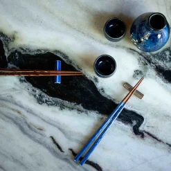 Best Lancewood Navy Japanese Luxury Chopstick Gift Set, 23cm Japanese Ingredients|Cutlery