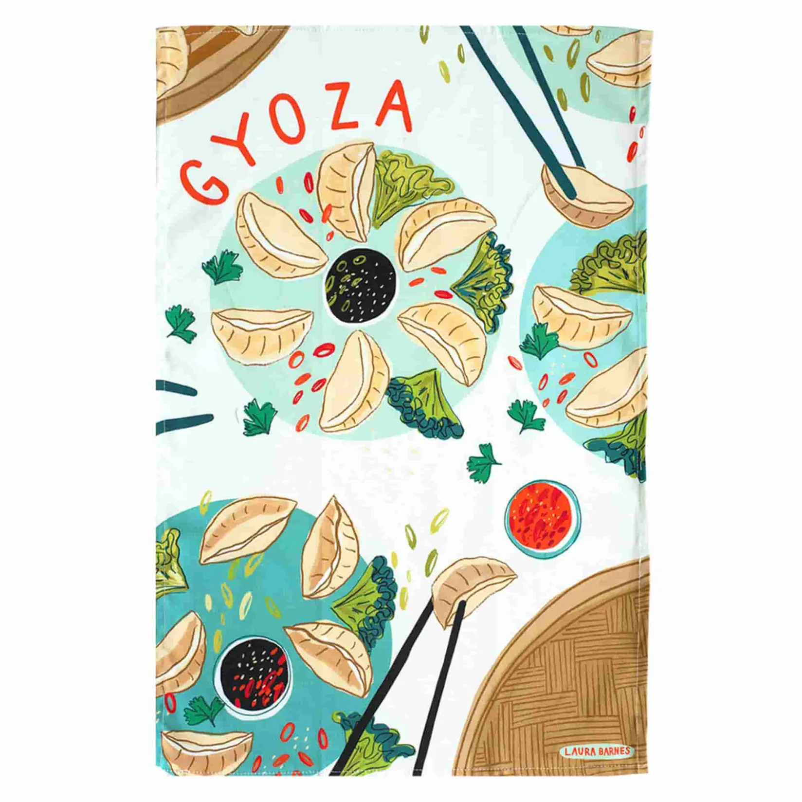 New Gyoza Organic Cotton Tea Towel Kitchen Textiles & Clothing
