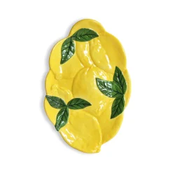 Sale Lemon Ceramic Side Plate, 28.5cm Plates|Crockery & Dinnerware