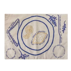 New Lemon Embroidered Place Mat, 48cm Tableware Brands
