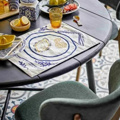 New Lemon Embroidered Place Mat, 48cm Tableware Brands