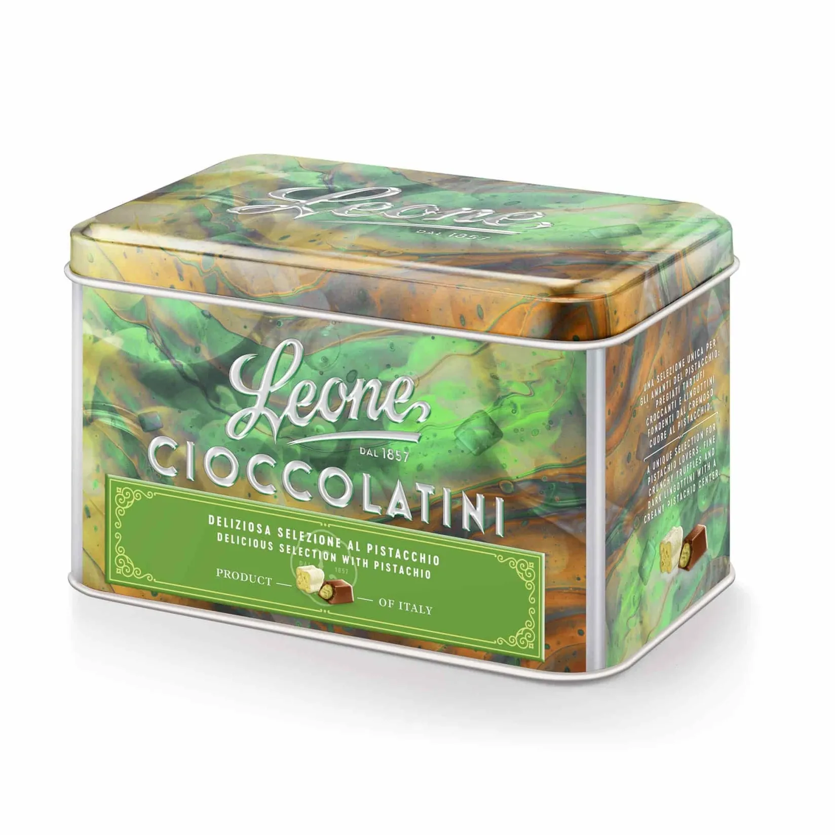Hot Pistachio Chocolate Tin, 150g Ingredients Brands|Italian Ingredients