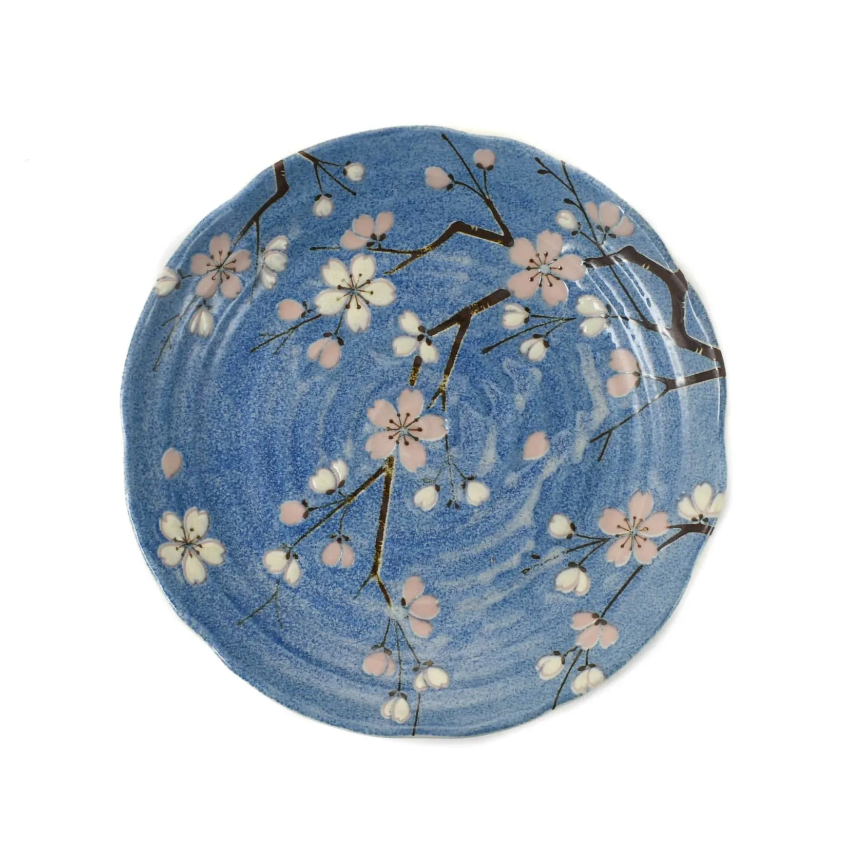 Online Light Blue Sakura Blossom Side Plate Japanese Ingredients|Plates