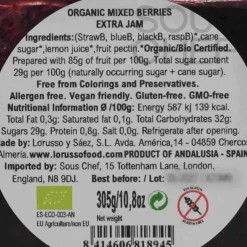 Sale Organic Artisanal Mixed Berry Jam, 305g Ingredients Brands|Jam, Honey & Spreads