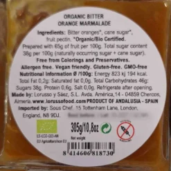 Online Organic Artisanal Bitter Orange Jam, 305g Ingredients Brands|Jam, Honey & Spreads