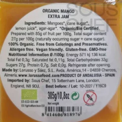 Discount Organic Artisanal Mango Jam, 305g Ingredients Brands|Jam, Honey & Spreads