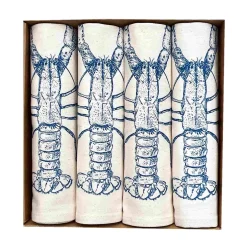 Discount Set of 4 Blue Lobster Napkins Table Setting|Kitchen Textiles & Clothing
