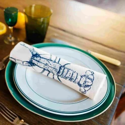 Discount Set of 4 Blue Lobster Napkins Table Setting|Kitchen Textiles & Clothing