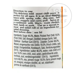 Sweet Chilli Sauce, 730ml Ingredients Brands|Southeast Asian Ingredients