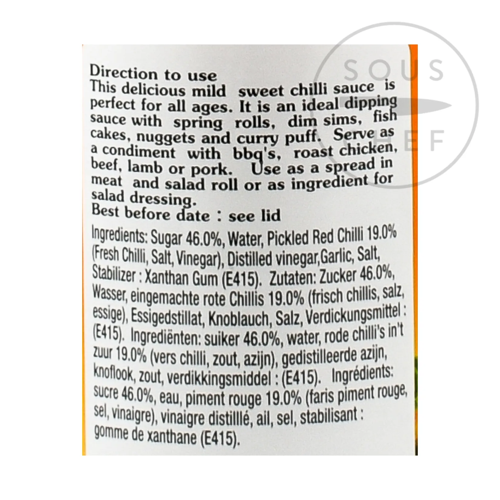 Sweet Chilli Sauce, 730ml Ingredients Brands|Southeast Asian Ingredients