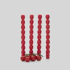 Clearance Set of 4 Tomato Candles Table Setting|Tableware Brands