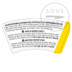Hot Chestnut Cream With Vanilla, 250g Ingredients Brands|French Ingredients