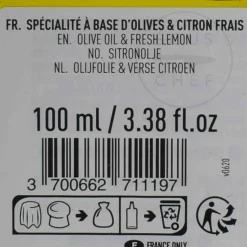 Fresh Lemon Flavoured Olive Oil, 100ml Ingredients Brands|French Ingredients