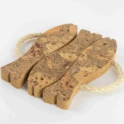 Discount Marbled Cork Three Fish Trivet, 14cm Tableware Brands