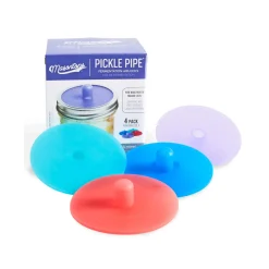 Hot Wide Mouth Pickle Pipes, Set of 4 Pickling, Preserving & Fermenting Jars