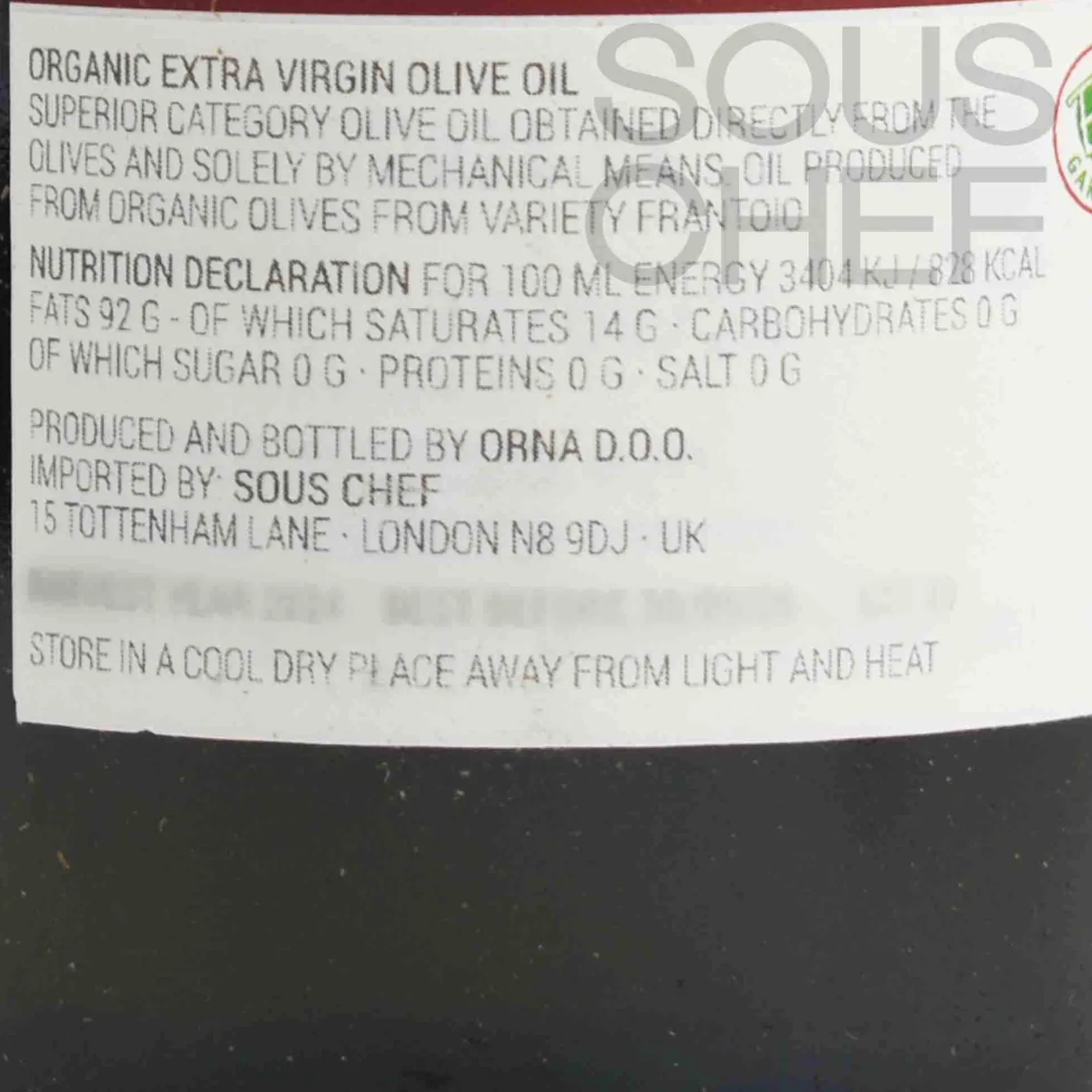 Hot Timbro Istriano Frantoio Organic Extra Virgin Olive Oil Ingredients Brands|Oil, Vinegar & Dressings