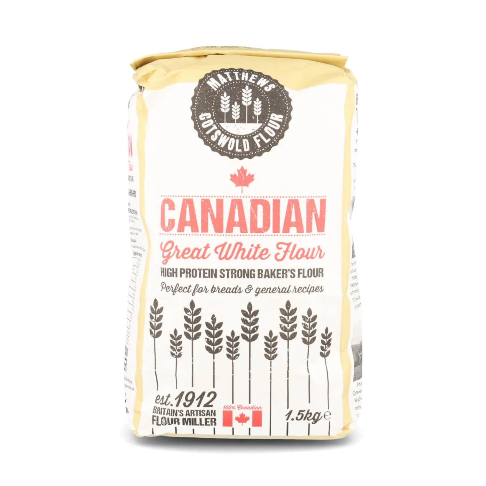 New Matthews Cotswold Canadian High Protein Strong Bread Flour, 1.5kg Ingredients Brands|Made In The Uk
