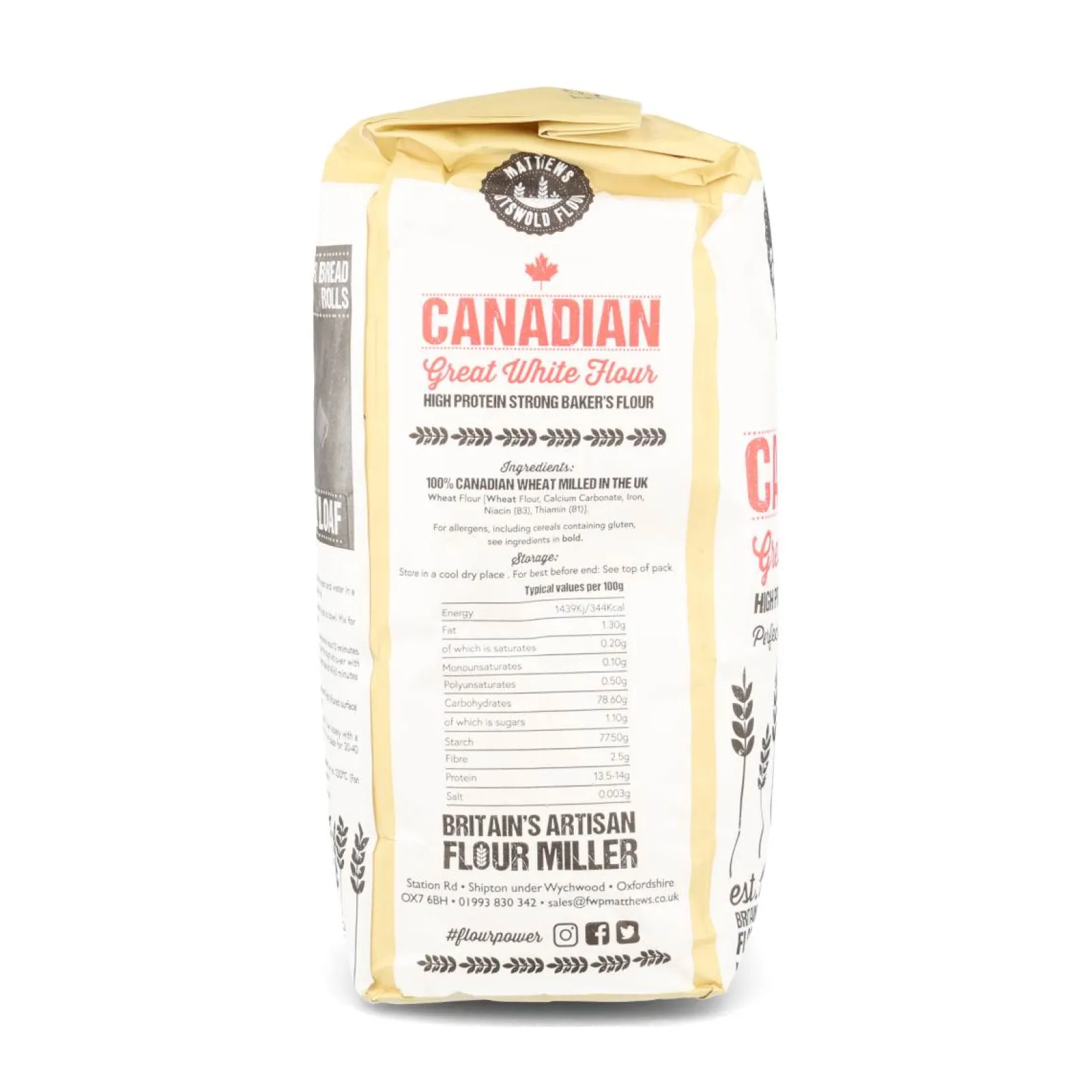 New Matthews Cotswold Canadian High Protein Strong Bread Flour, 1.5kg Ingredients Brands|Made In The Uk