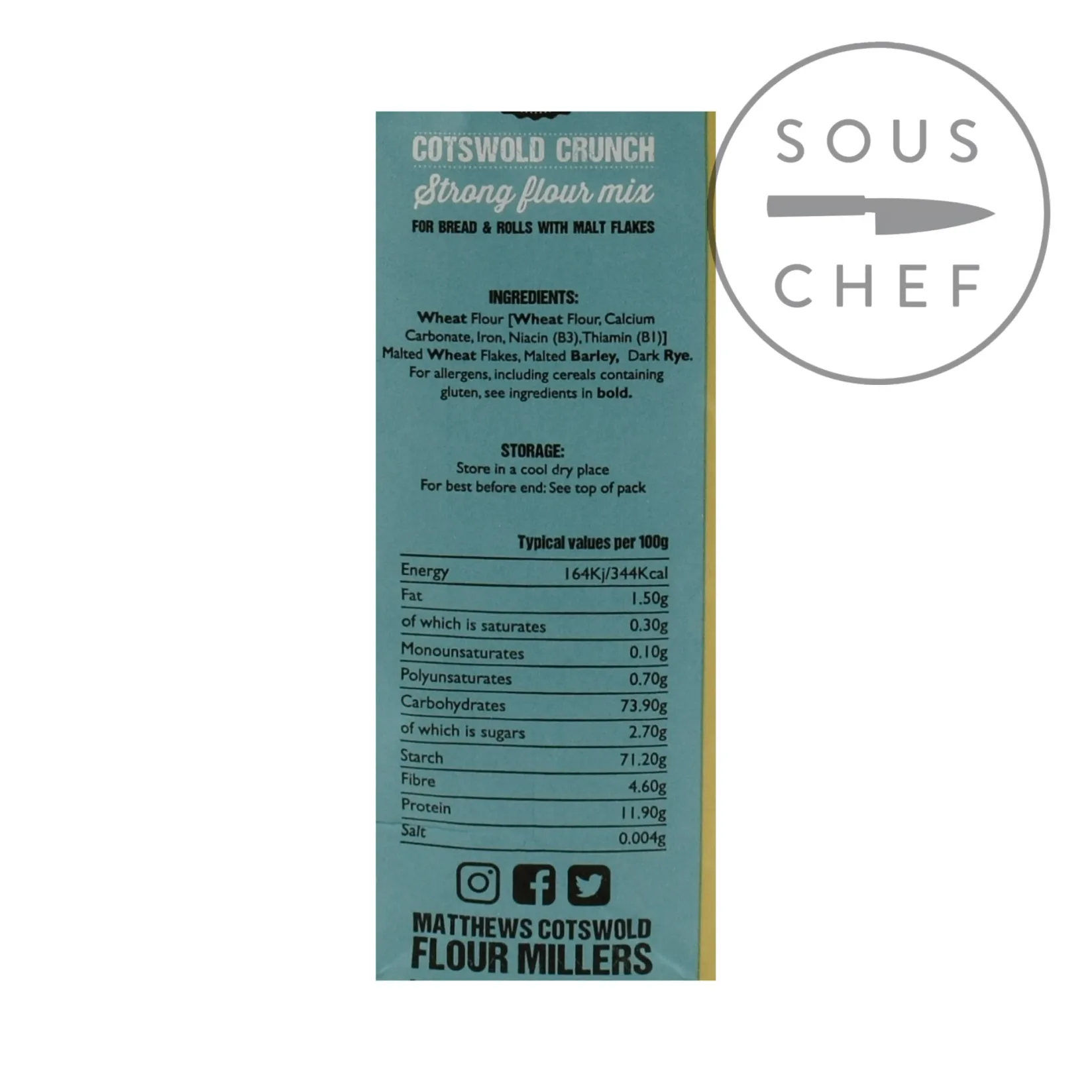 Best Matthews Cotswold Crunch Flour, 1.5kg Made In The Uk|Baking Ingredients