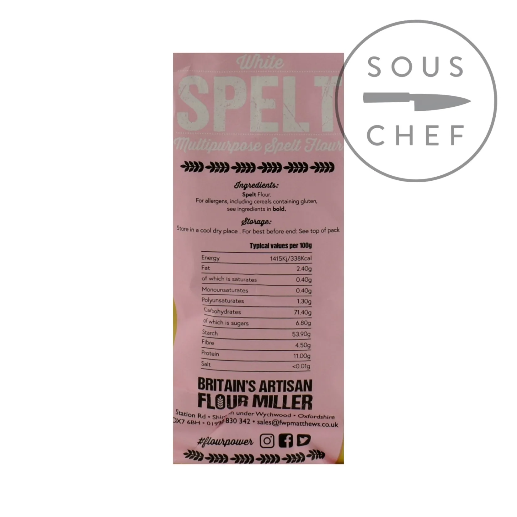 Hot Matthews Cotswold Stoneground Light Spelt Flour, 1.5kg Ingredients Brands|Made In The Uk