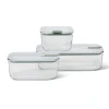 New Easyclip 3 Piece Set Glass Food Storage Container, Nordic Sage Tableware Brands|Food Storage & Containers